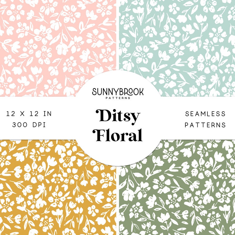 Mustard and Mint Pattern - Etsy