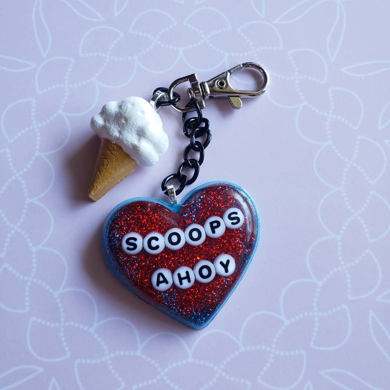 Stranger Things Scoops Ahoy Keychain Etsy