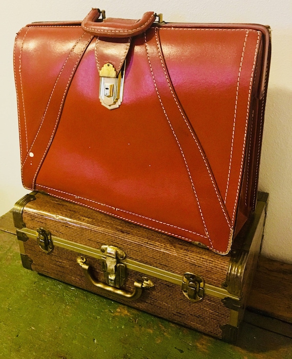 antique leather briefcase