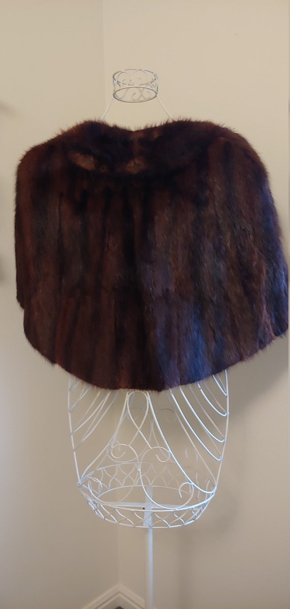 Beautiful Dark Brown Vintage Genuine Fur Stole - image 10