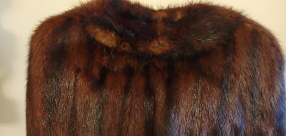 Beautiful Dark Brown Vintage Genuine Fur Stole - image 9