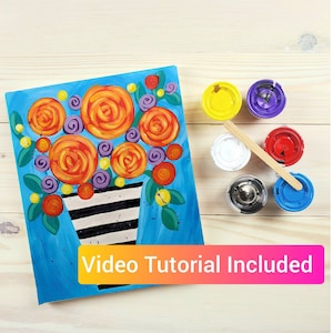 Sun and Moon abstract painting, Paint and sip DIY craft kit, paint by –  My-Whys