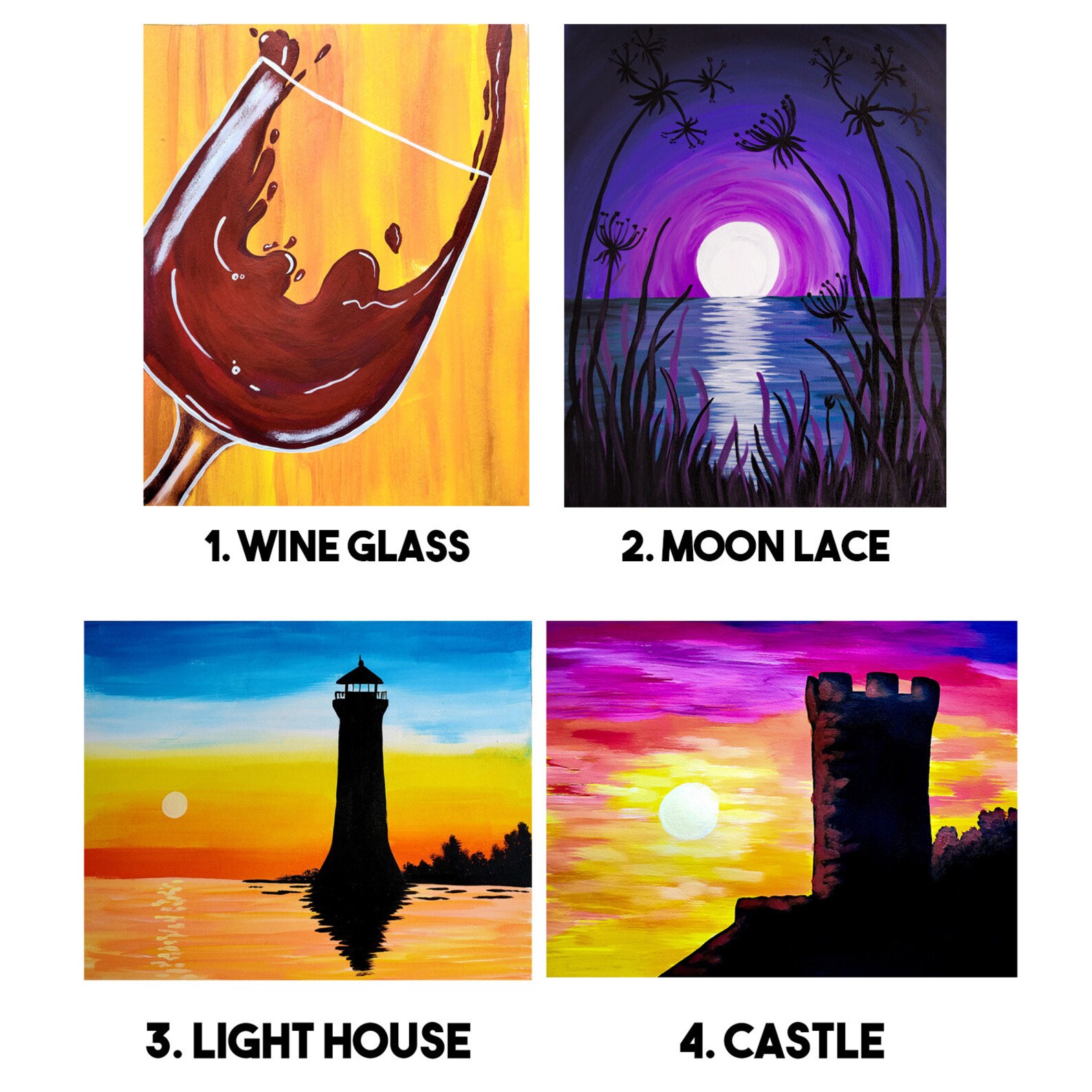 Virtual paint Night Host Your Own Party Etsy