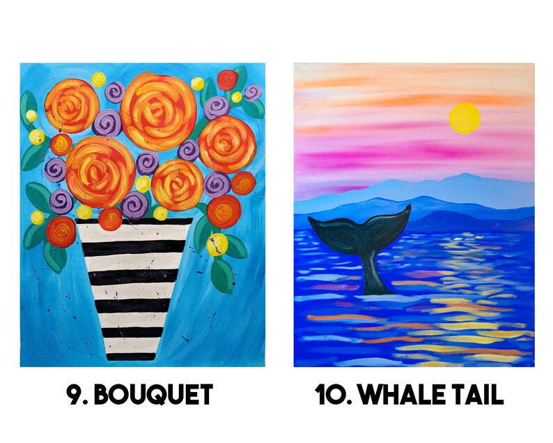 Virtual Paint Night Host Your Own Party Etsy