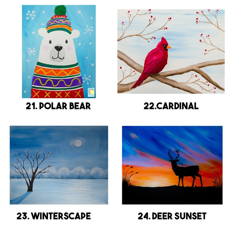 Virtual paint Night Host Your Own Party Etsy