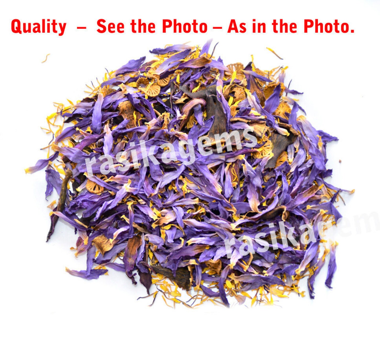 Dried Blue Lotus Flowers Blue Lily Nymphaea Caerulea Etsy