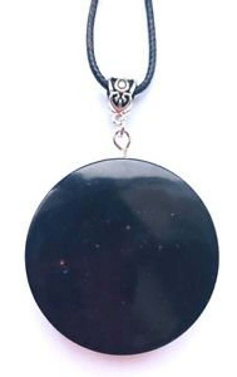 Orgone Orgonite ciondolo Ammonite fossile Madagascar.EMF protection.Energia