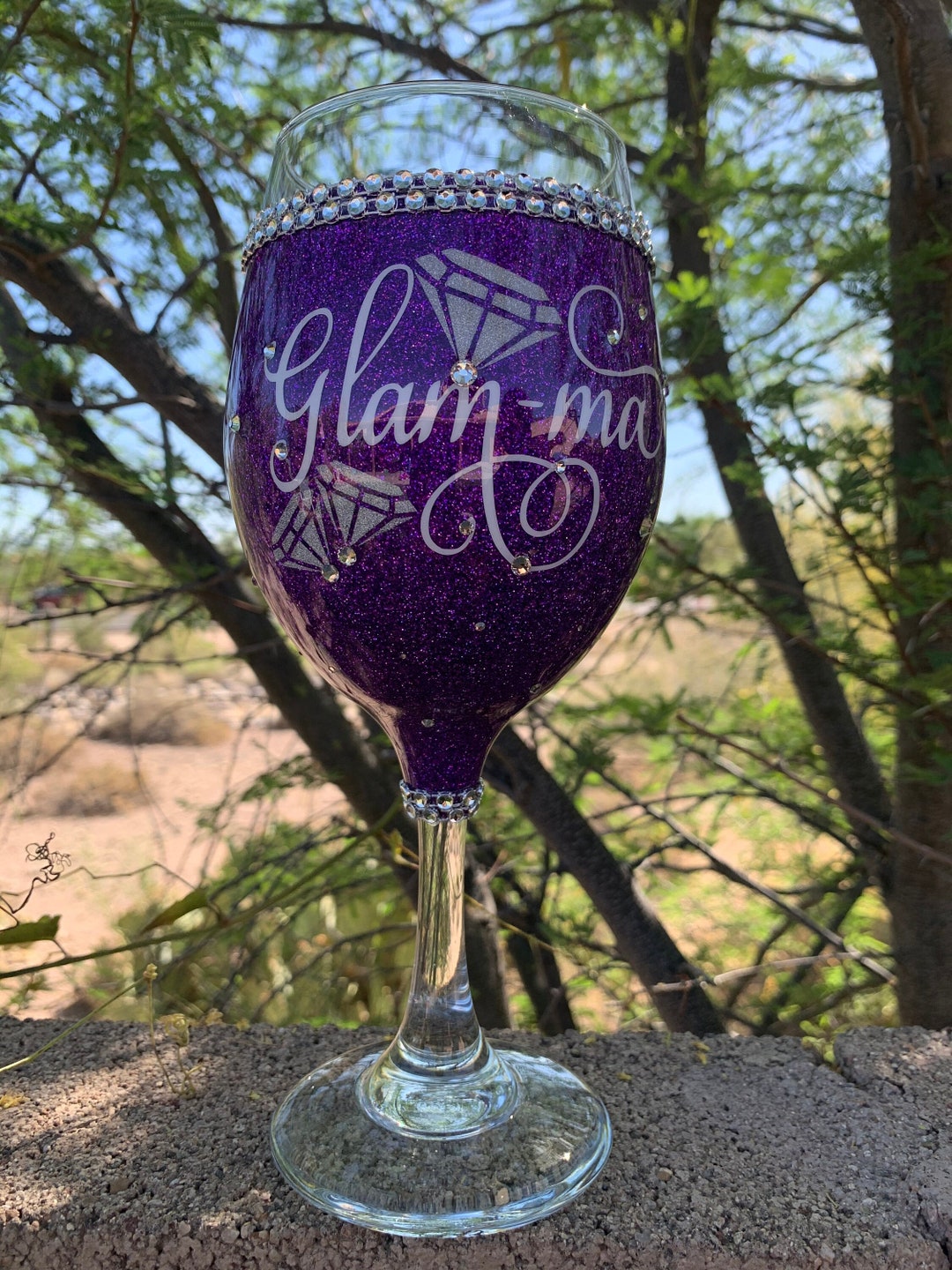 Customized Wine Glasses Glamma Gifts With Personalized Elegance Etsy