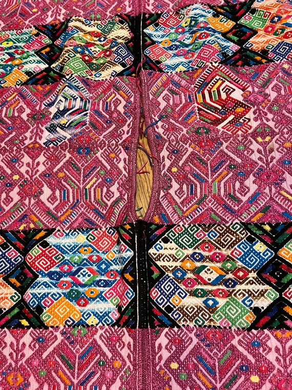 Nahuala huipil with the popular pink over-dye, Vi… - image 5