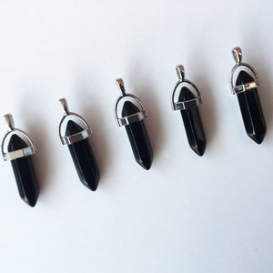 1X black Crystal charm Add-on for collars