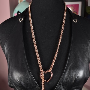 Rose gold heart ring Slip chain / Fashion version / goth / alternative / alt fashion / 18 image 6