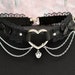 Made to your size / Black Heart extra / goth / emo / alt fashion / kitten play collar / bdsm choker / pet play necklace / kawaii fashion