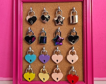 Padlock add-on / kitten play / kinky / bdsm / alt fashion / pet play / Lockable / heart / coquette / (1 only) /