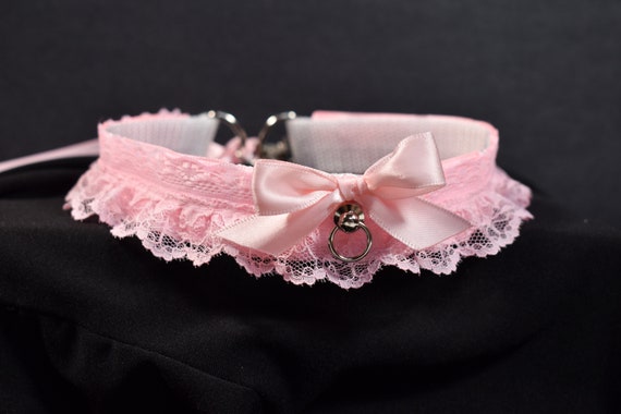 Pink lace choker best sale necklace
