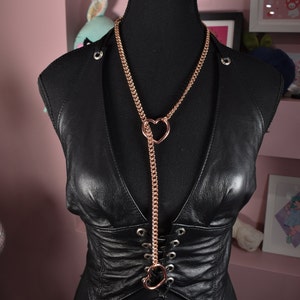 Rose gold heart ring Slip chain / Fashion version / goth / alternative / alt fashion / 18 image 4