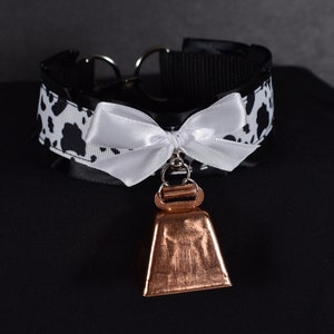 Hecho a tu medida / Gargantilla de vaca / collar de juego de gatito / kawaii / moda alternativa / emo / collar de juego de mascotas /