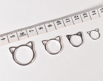1X kitty outline charms Add-on for collars / cat / animal / meow