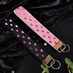Cute heart keychains / Wrist key chain / bimbo / goth / altfashion / pick your style