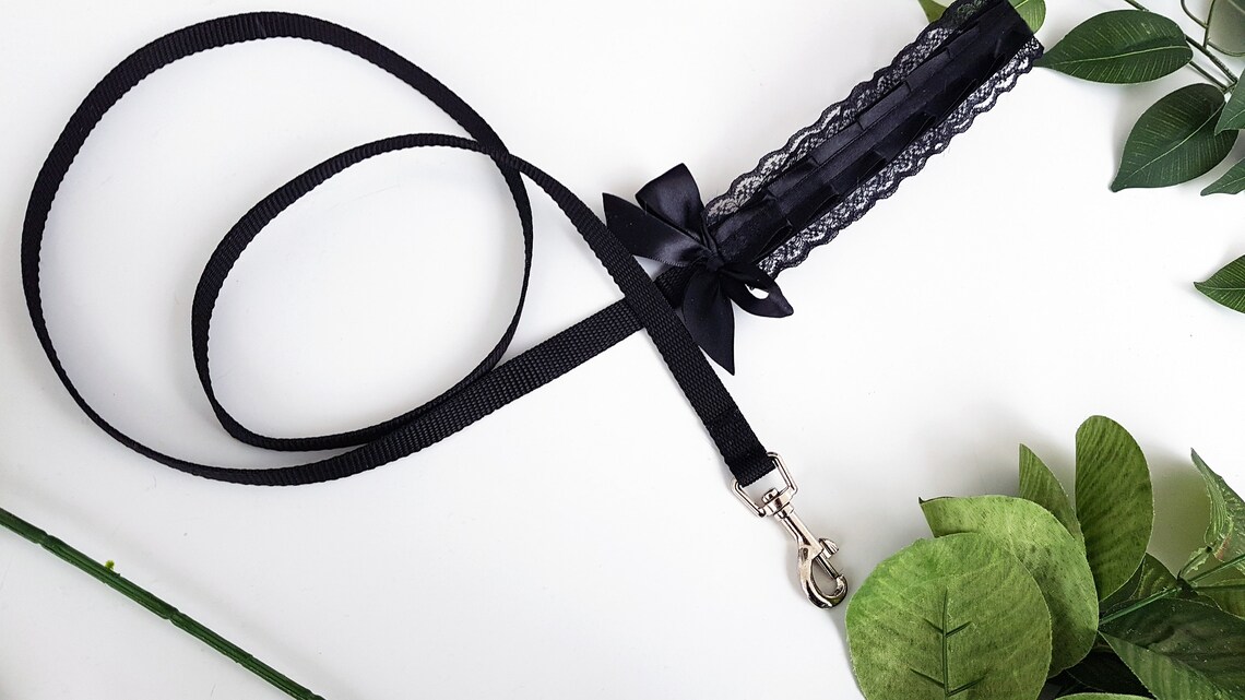 MADE TO ORDER Black Kitten Play Leash / Pet Play / Bdsm / Etsy