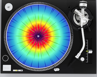 Spectrum Turntable Slipmat, Eye Gaze Art, Vinyl Record Decor
