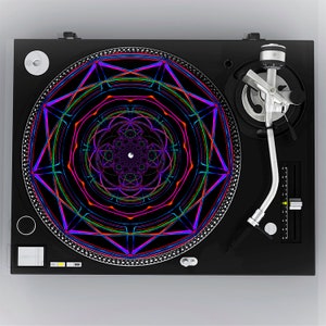 Turntable Slipmat, Record Player Accessory, DJ Slipmat, Gift for Musician, Gift for Audiophile, Slip mats, Into the Mystic, Eye Gaze Art