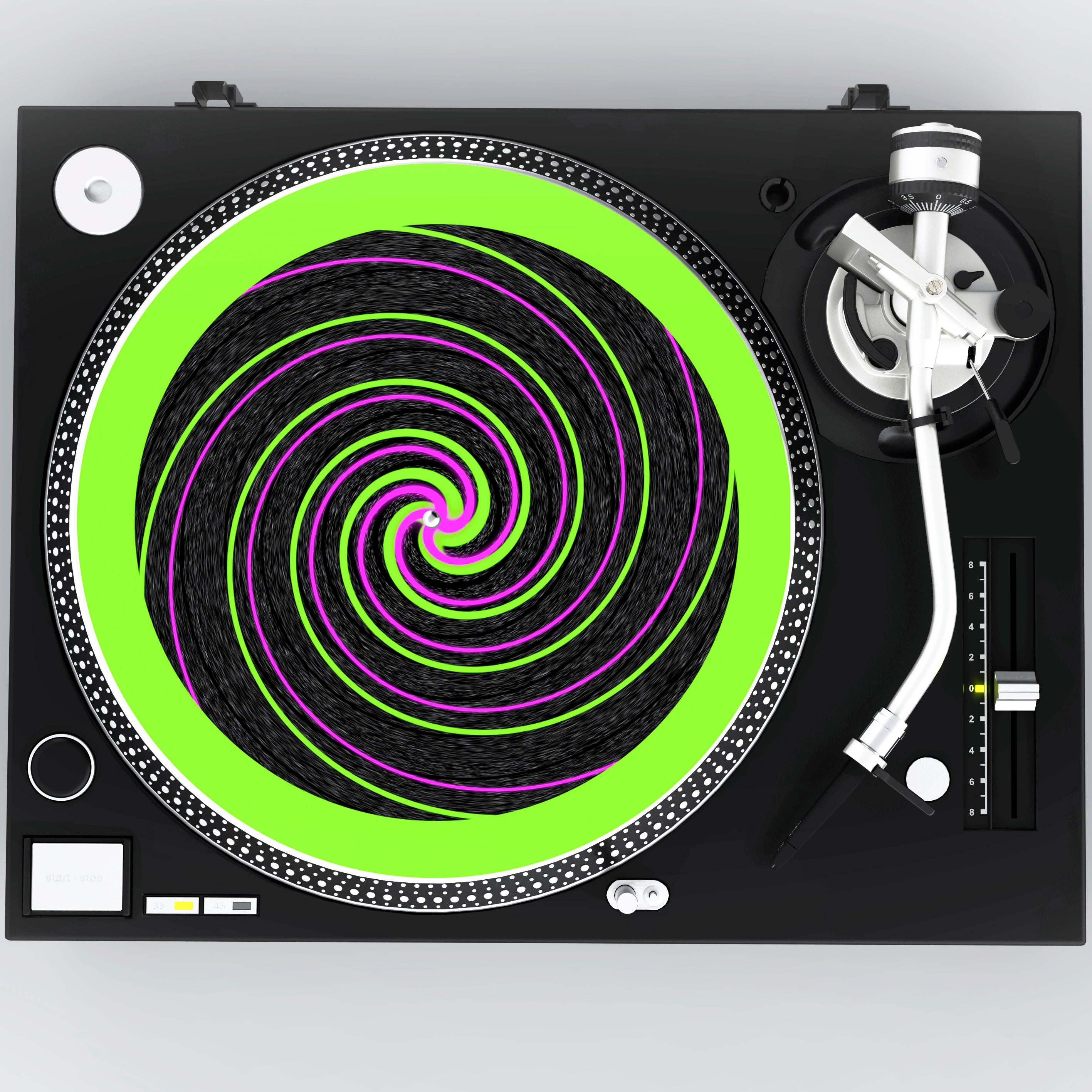 Turntable Slipmat Neon Green And Black Turntable Slip Mat Etsy