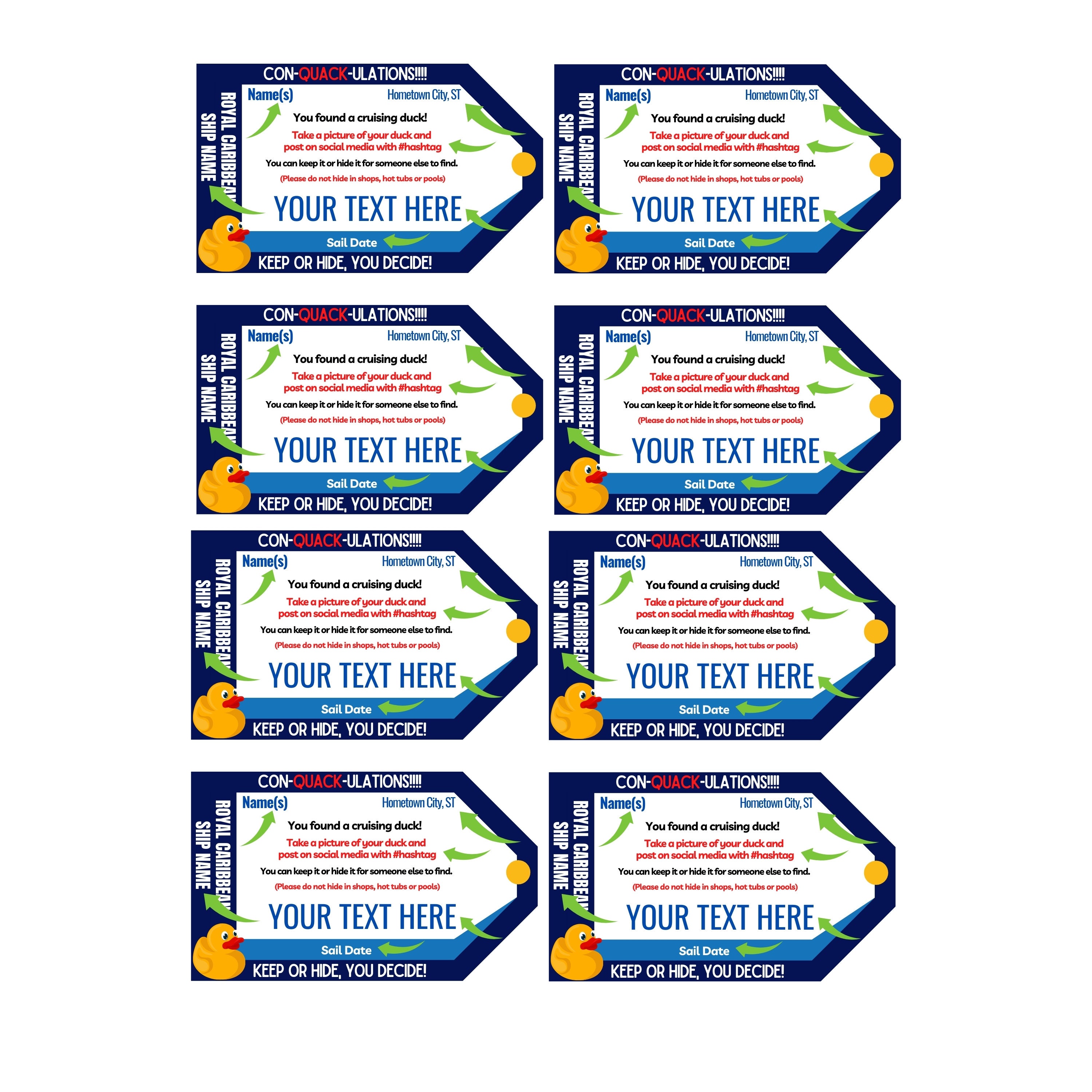 Royal Caribbean Cruising Ducks Template 61 - x4w2bhh
