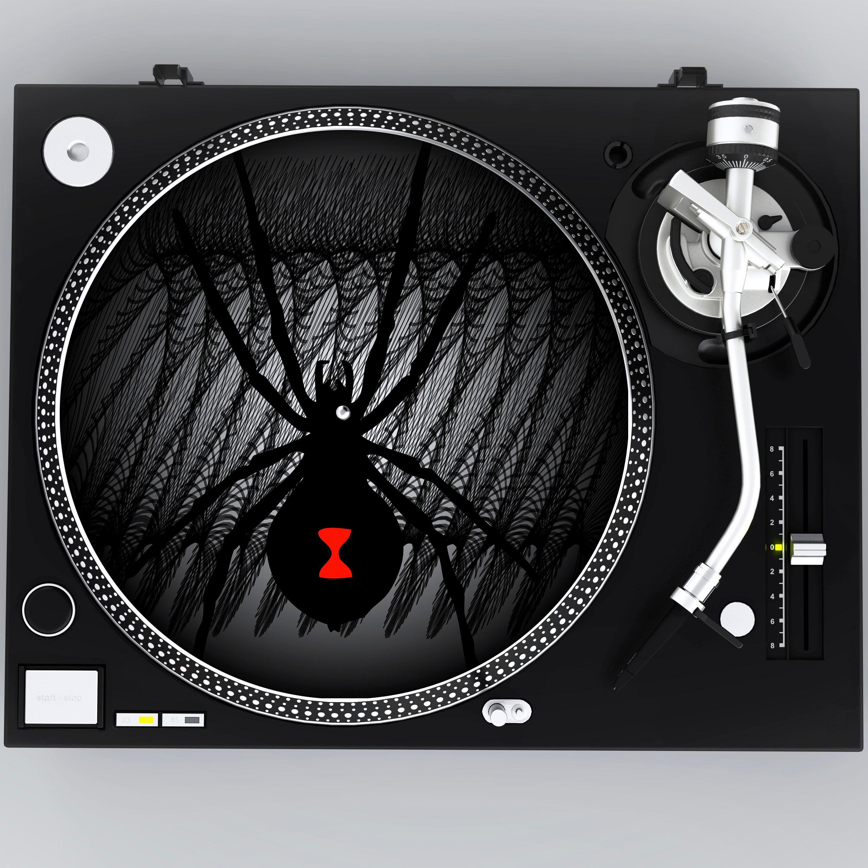 Black Widow Slipmat Spider Slipmat DJ Slipmat Turntable Etsy