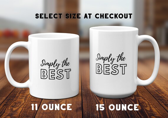 Simply the Best Starry Mug Song Lyric or Schitts Creek Reference Mug with Negative Space Floral Design 12 Ounces