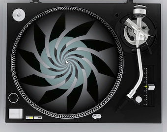 Eye Gaze Art Turntable Slipmat, Blade Design, Gift for Audiophile