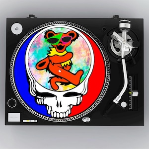 Grateful Dead Stealie Slipmat, Dancing Bear, Billy Strings BMFS, Turntable Mat