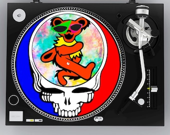 Grateful Dead Stealie Slipmat, Dancing Bear, Billy Strings BMFS, Turntable Mat