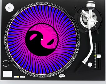 Yin Yang Eye Gaze Art Turntable Slipmat, Polyester Felt
