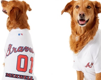 atlanta braves pet jersey