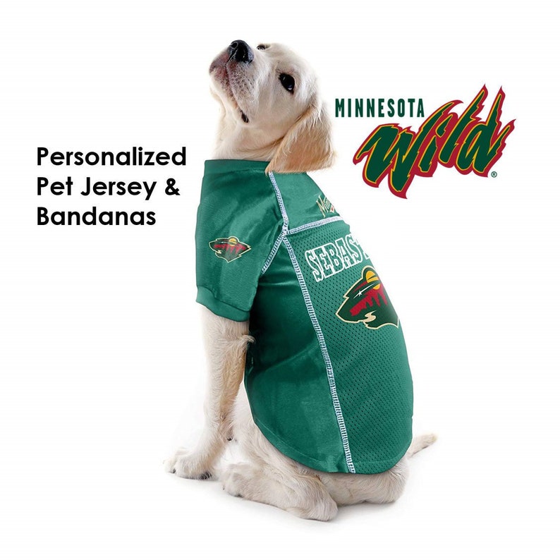 minnesota wild dog jersey