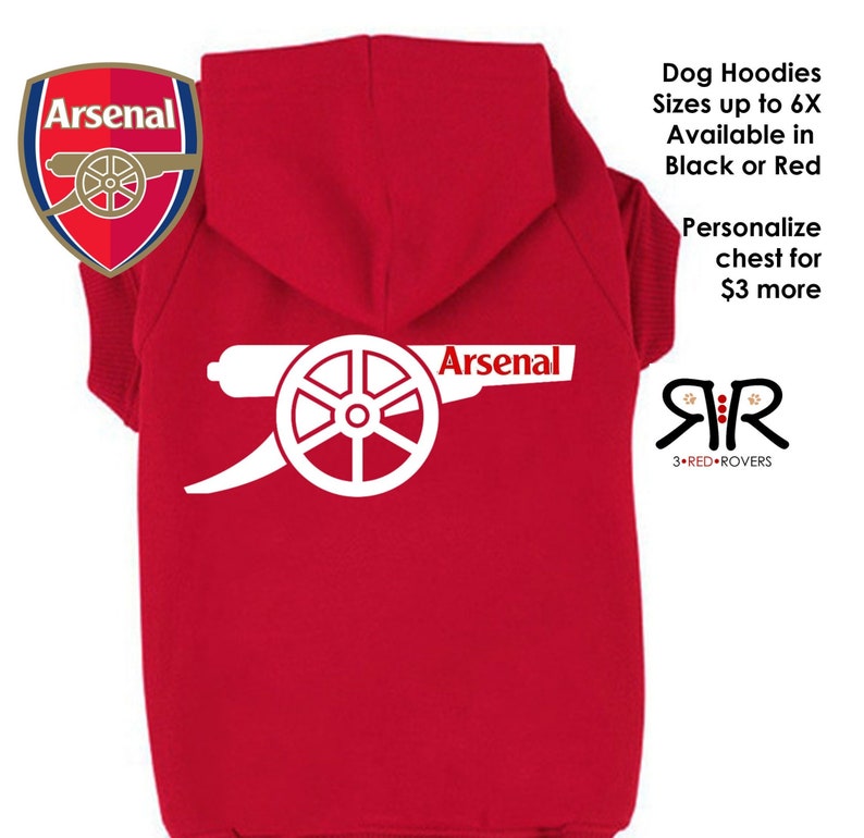 arsenal fc dog jersey