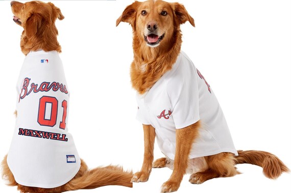atlanta braves pet jersey