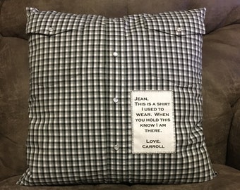 Memory Pillow From Button Shirt-custom Made Pillow From Tee Shirt