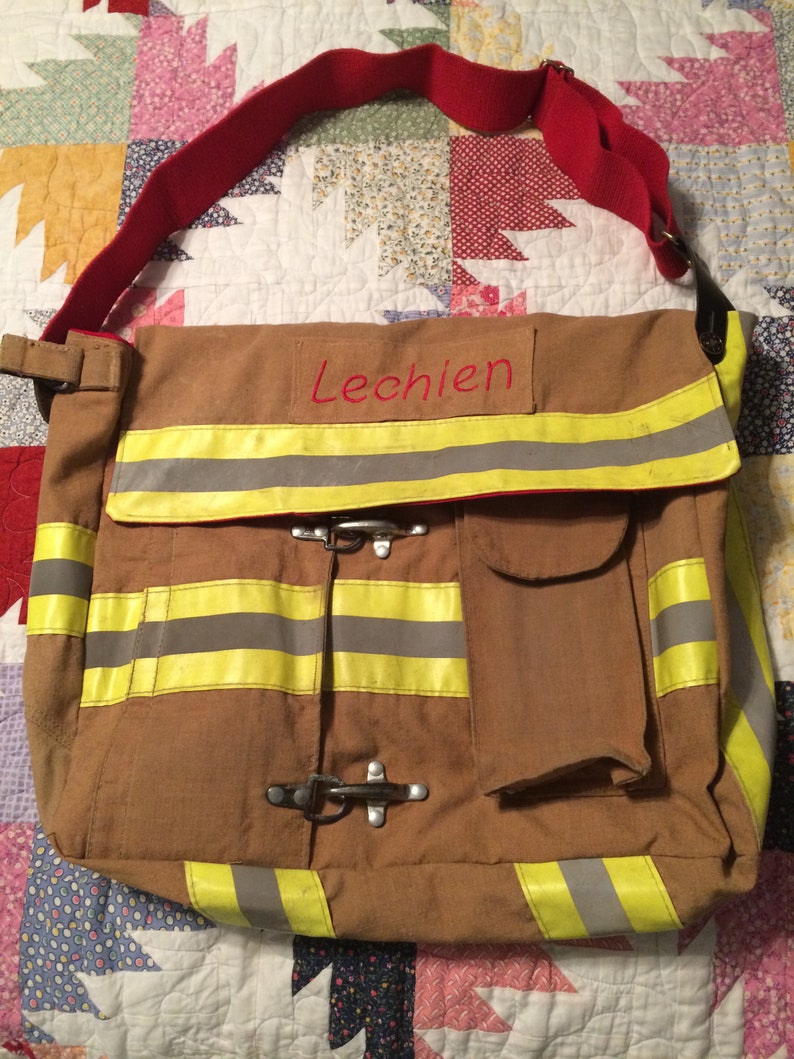 Firefighter messenger bagrecycled firefighter turnout bunker Etsy