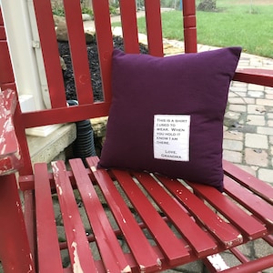 Custom Memory T-shirt Pillow-Keepsake Pillow-Bereavement Pillow-Custom made pillow from clothing of your loved one&#39;s