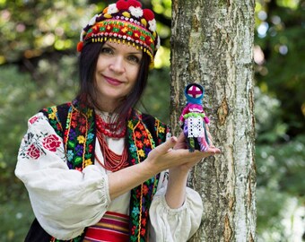 Motanka Handmade doll 6 inch Ukrainian doll Ethnic doll Vintage doll Slavic doll Makosh Ukrainian doll Housewarming gift Folk doll