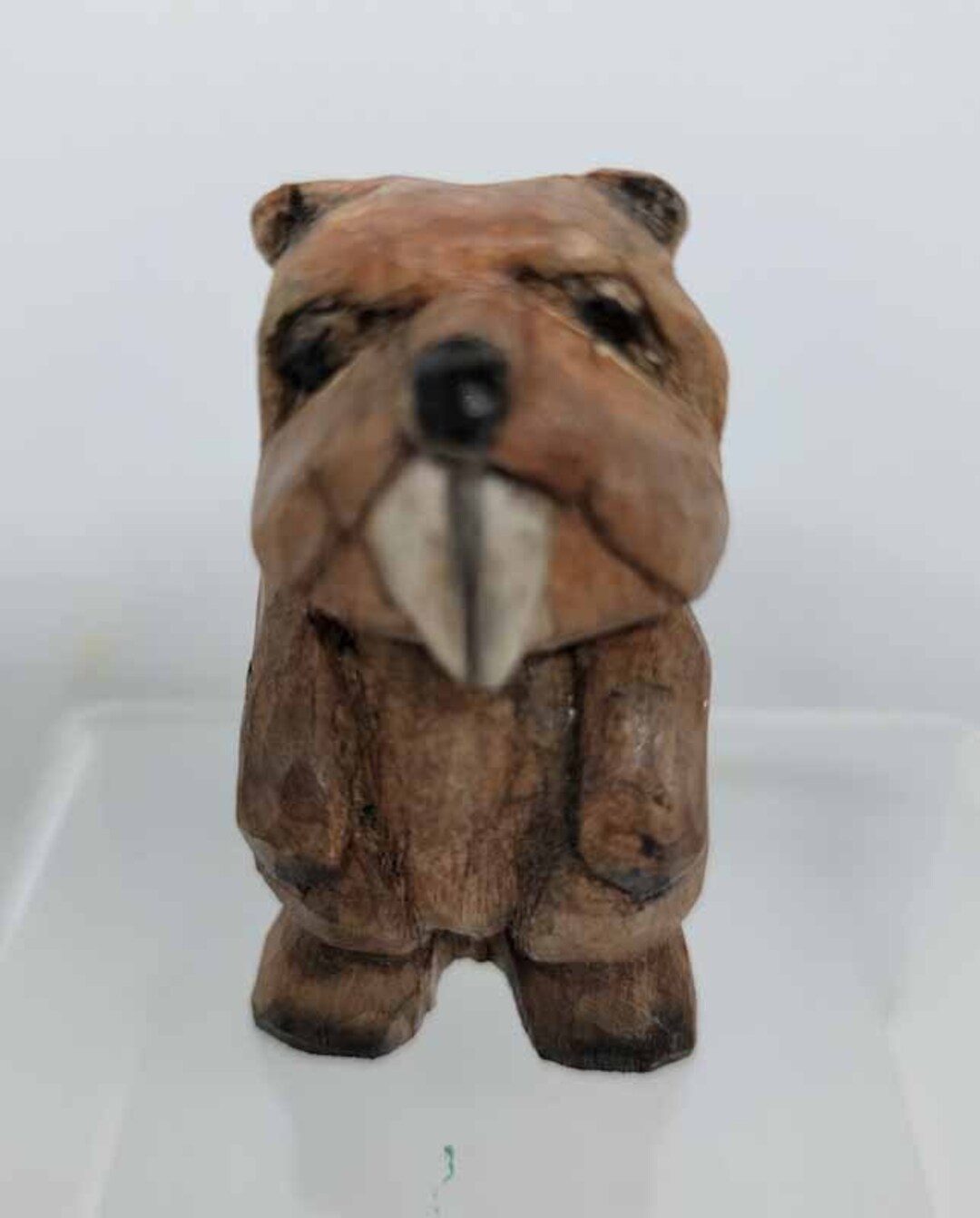 Hand Carved Wood Beaver Figurine, Animal Shelf Decor (2x1 In) - Etsy