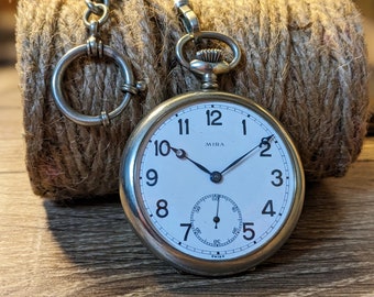 vintage Swiss pocket watch "mira" movement Swiss made gift for him