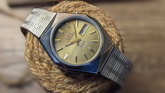 EXTRANO Orient automatico reloj para hombre Vintage mecanico 21jewels regalo para el Etsy Espana