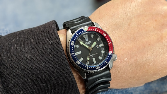 Watch Seiko Automatic scuba Diver JAPAN VINTAGE Japan Watch original Watch gift for Him. Etsy Canada