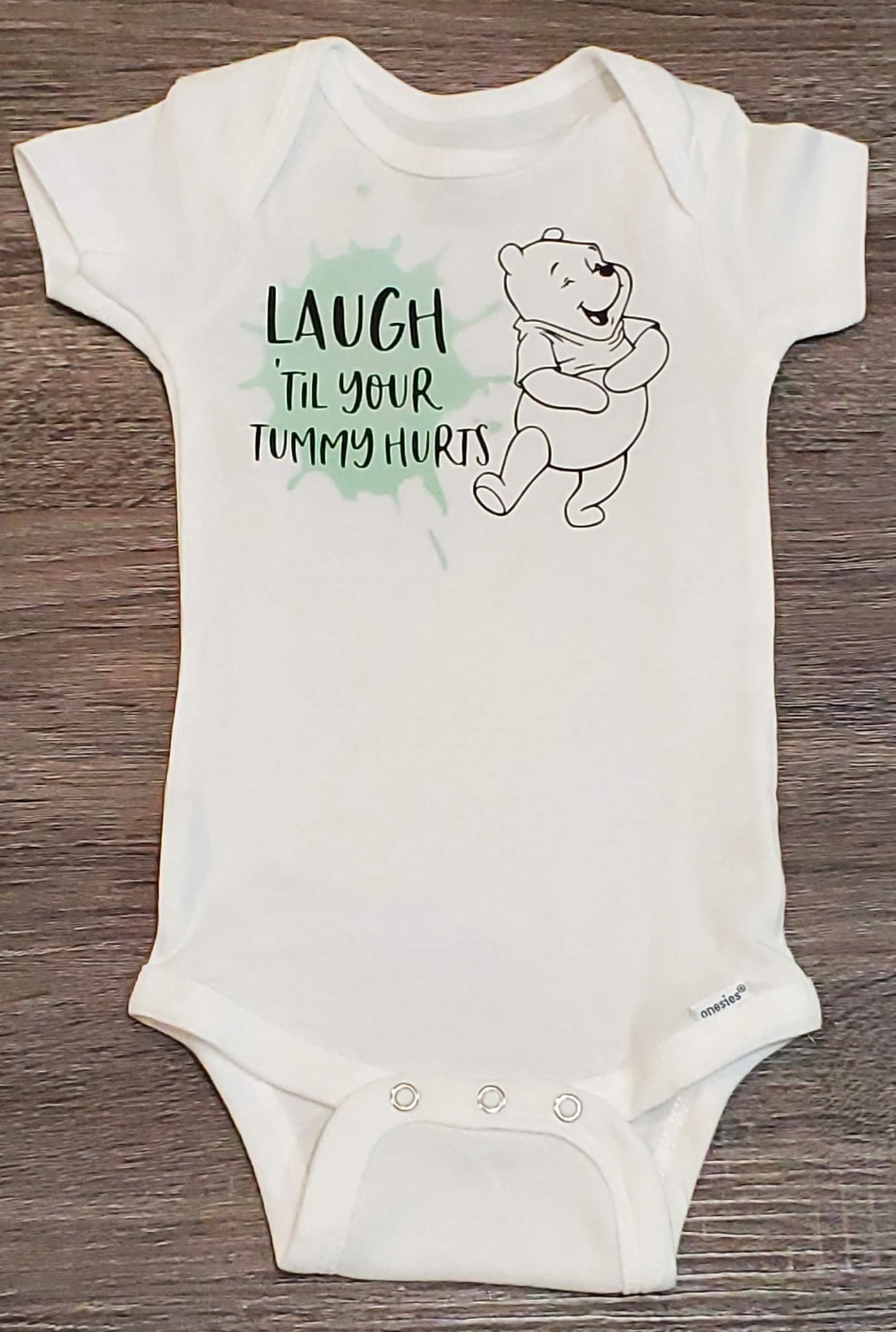 Pooh Bear Inspired Custom Baby Onesie Personalized Onesie Etsy