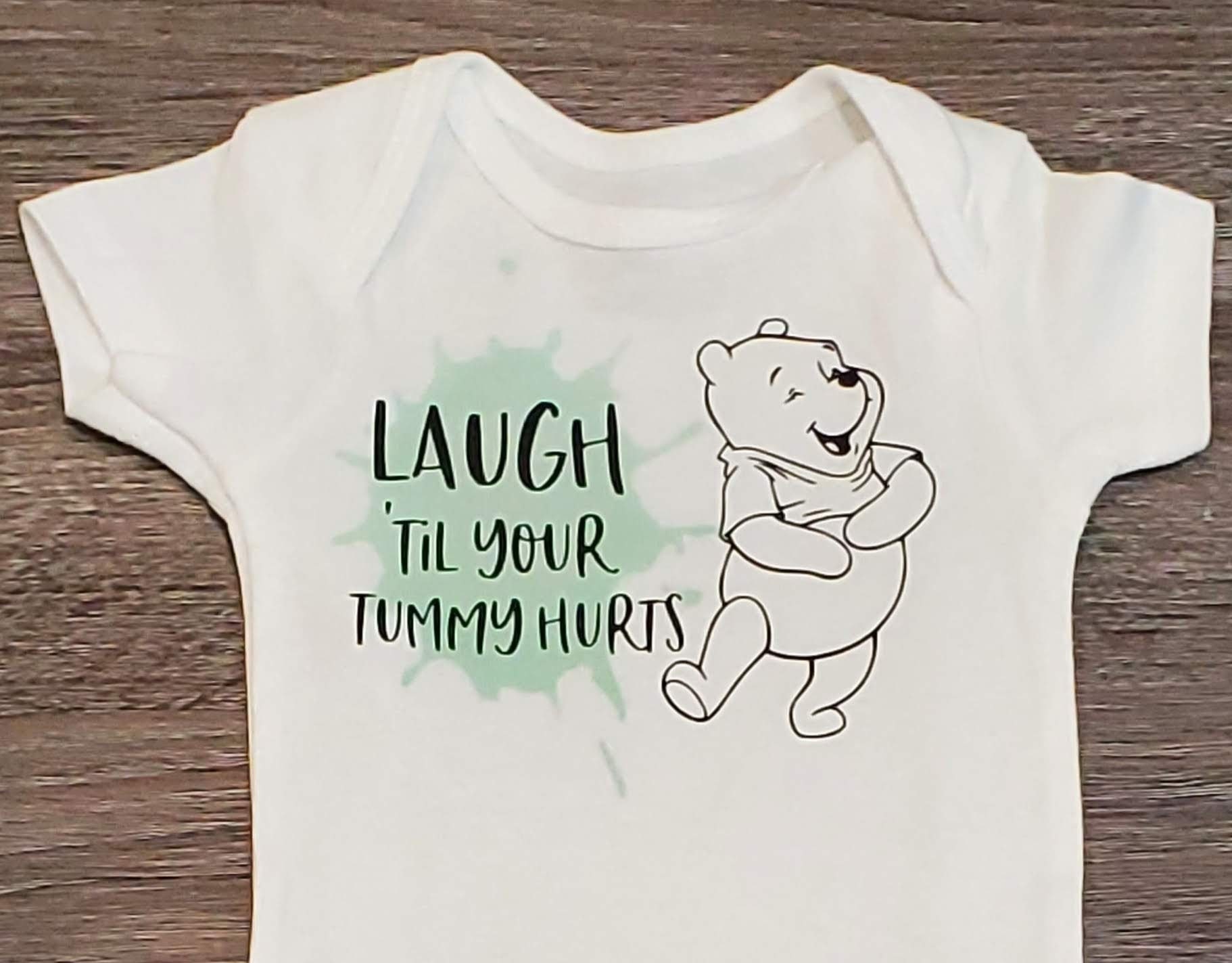 Pooh Bear Inspired Custom Baby Onesie Personalized Onesie Etsy
