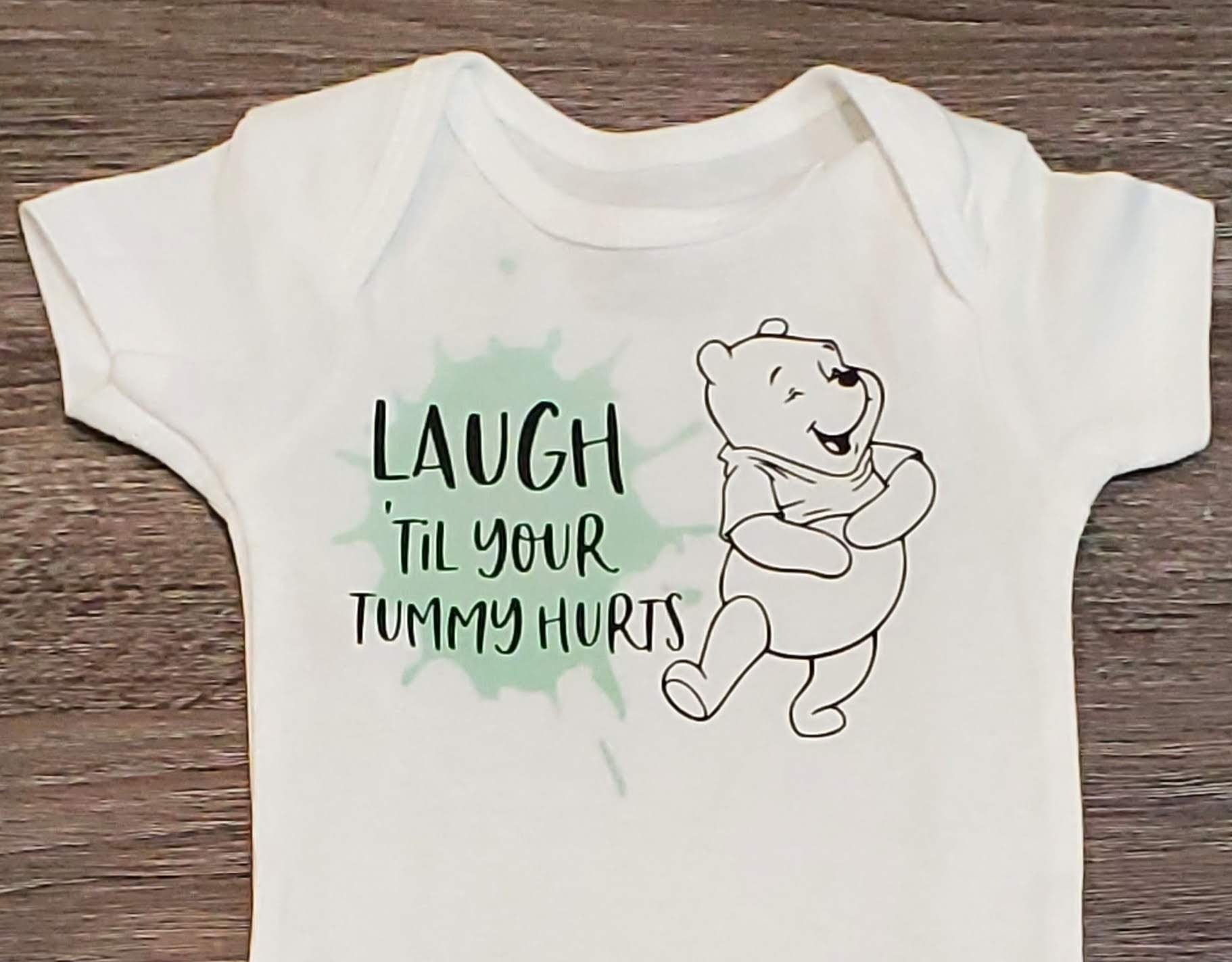 Pooh Bear Inspired Custom Baby Onesie Personalized Onesie | Etsy