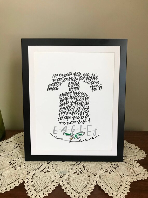 Philadelphia Eagles Fight Song Hand Lettered Print Liberty Etsy Philadelphia Eagles Fight Song Hand Lettered Print Liberty Etsy