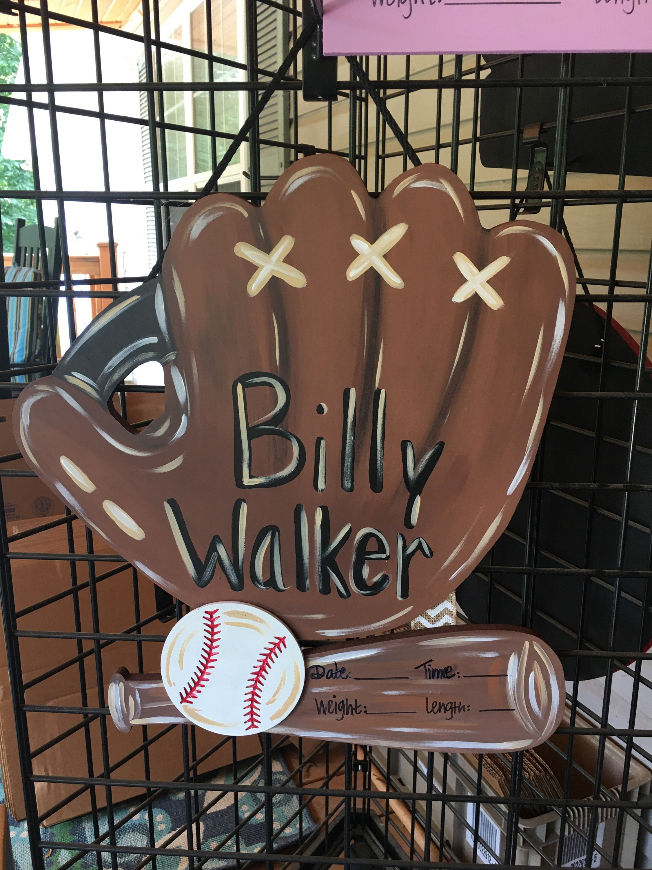 Baseball Door Hanger Door Hanger Wall Decor Wreath Kids Etsy